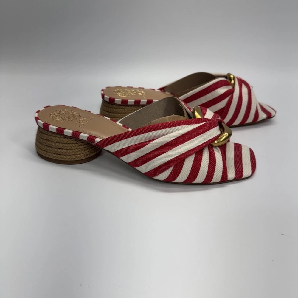 Vince Camuto Shoes Womens Size 9M Rose Stripe VC-Liane Espadrille Heels Summer - Picture 3 of 12